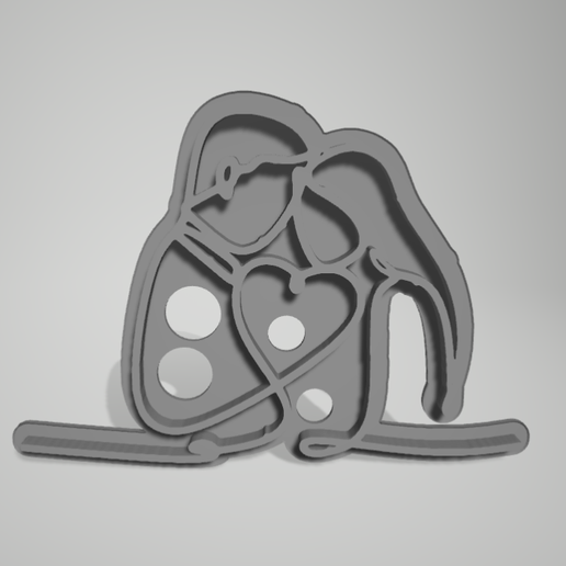 Love Silhouette Cutter 3D model