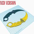 e23006abd3d34963061aacaf4ecb8d45_preview_featured.jpg Free STL file Karambit CS GO : Fixed + Keychain version・3D printing design to download, Gophy