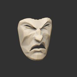 MaskAngerP.jpg Fichier STL gratuit Masques d'émotion x9・Plan pour imprimante 3D à télécharger