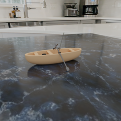 boat01.png STL file DECORATIVE 3D Boat MODEL .STL FILE・3D printer design to download