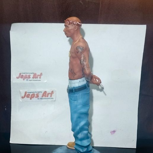 🎨 Tupac Shakur 2pac STL 3d model download for Action figure Statue