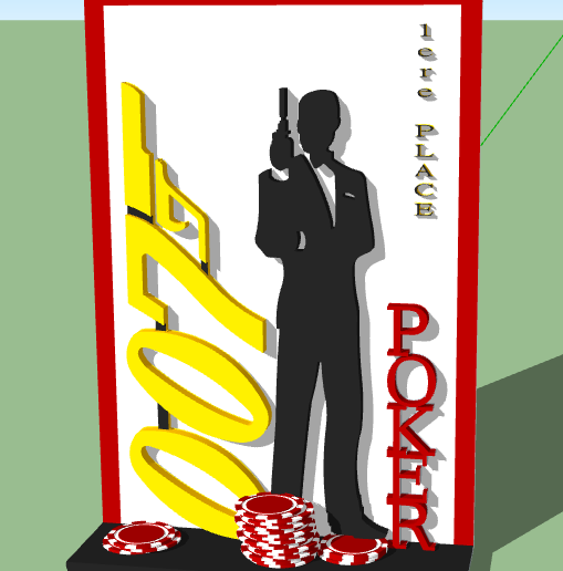 Trophee poker 3D model