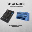 ifixit-Toolkit-Holder-Cover-Sheet.jpeg iFixit Toolkit Holder, 64 Bit kit, Tool Holder, modular, Desktop organizer, tool holder, Wall mountable, magnetic, tool storage