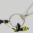 keychain_showing.png A knight rides a bee and fights a wasp