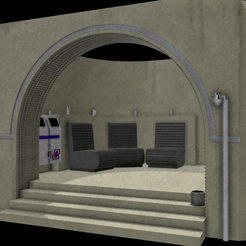 IMG_0215.png Archivo 3D Entrada de la Cantina de Mos Eisley de Star Wars (Interior) para figuras de 3,75".・Design para impresora 3D para descargar, charveys3d