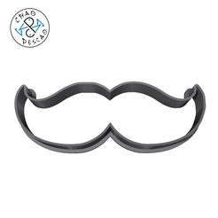 Moustache-6.5cm.png STL-Datei Schnurrbart - Ausstechform - Fondant - Polymer Clay・Vorlage für 3D-Druck zum herunterladen