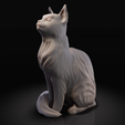 2-10.png Katze sitzend (Modell für 3D-Druck)