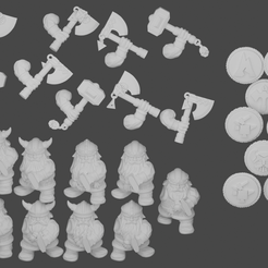 all.png 3D file Dwarven infantry・3D printable model to download