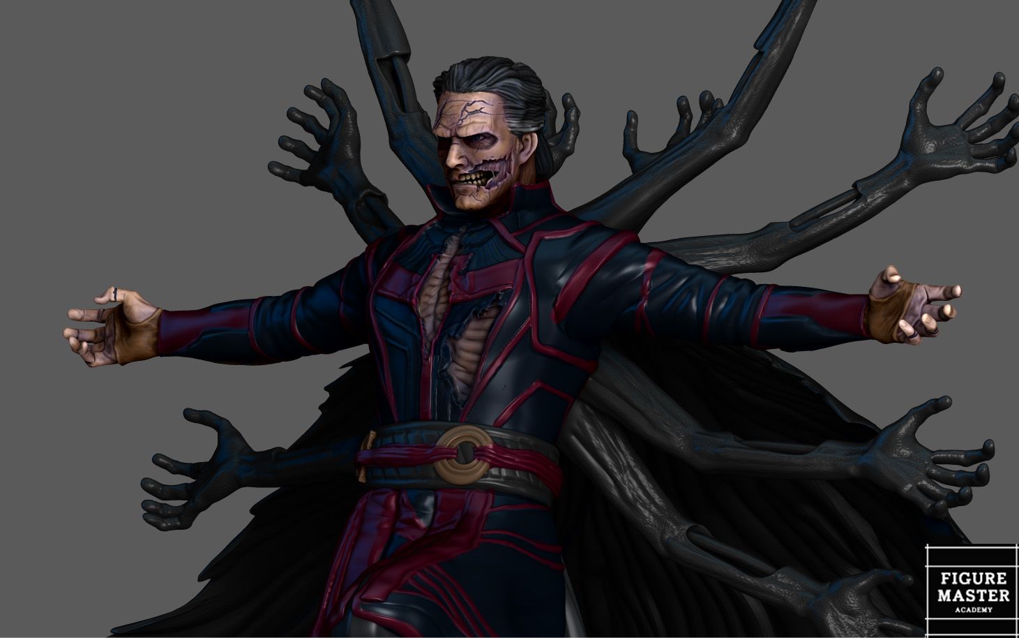FIGURE By OU 3 ed Download file DOCTOR STRANGE ZOMBIE MULTIVERSE OF MADNESS MARVEL MCU 3D PRINT MODEL • 3D printable object, figuremasteracademy