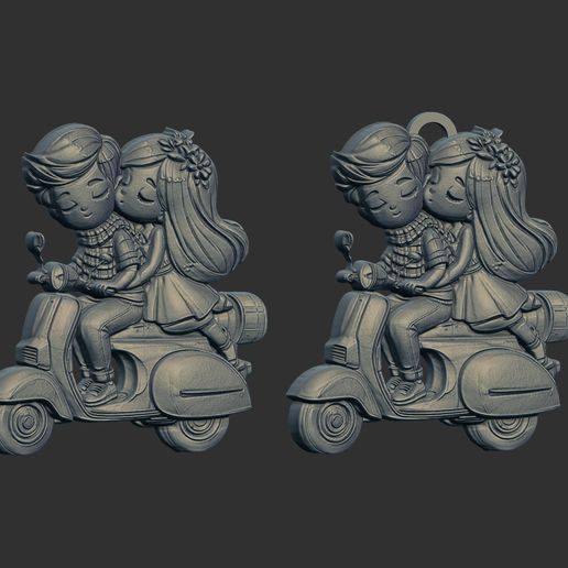 Cute-Cartoon-Couple-Riding-Scooter-3D-Model-7.jpg Casal bonito do desenho animado que monta a scooter modelo 3D