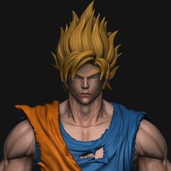 35.JPG Archivo STL GOKU super saiyan v2 - Dragonball Super・Modelo de impresión 3D para descargar