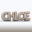 Chloe-3D-Text-Sculpture0005.jpg Chloe 3D Text Sculpture – Custom Name Art – Printable Monogram Decor