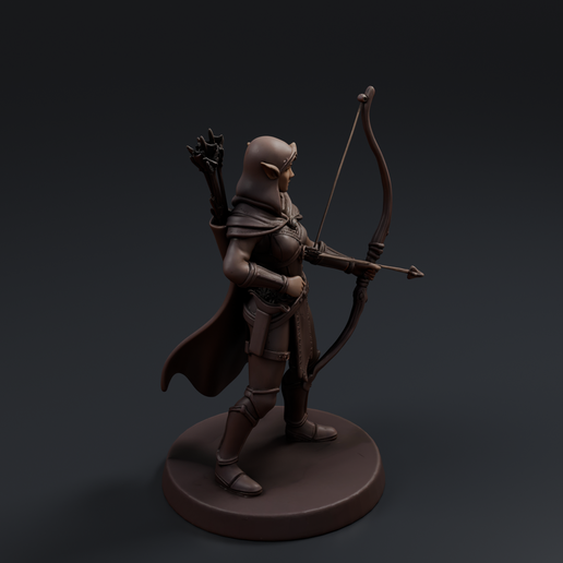 Elf Ranger 3D printable STL miniature