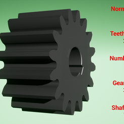 Ready for manufacturin Normal module 2mm Teeth facewidth 20mm Number of teeth 16 Gear diameter 36mm Shaft diameter 10mm Cylindrical gear - paired - z16 m2 D36 d10