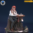 Makima_Far_Front.png Makima- Chainsaw Man Anime Figurine STL for 3D Printing