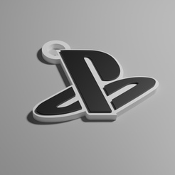 Play.png Fichier STL Porte-clés Logo PlayStation・Plan imprimable en 3D à télécharger