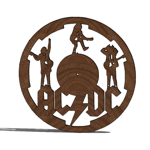 🕰️ AC/DC Clock - LASERCUT and 3D printer ready・ STL File for 3D ...