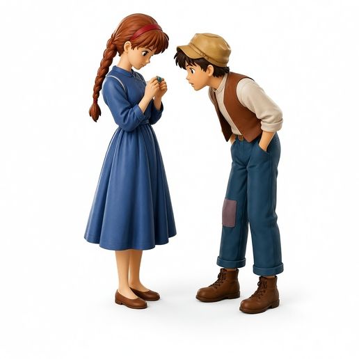 Pazu & Sheeta — A Quiet Moment in Gondoa