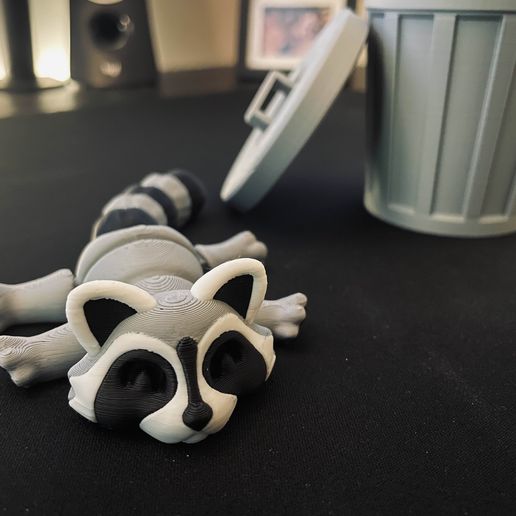 3D printing Articulated Racoon • made with Bambu Lab P1S・Cults