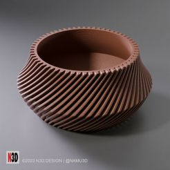 vase-0013-B-bowl-twisted-vase-stl-01.jpg STL file VASE 0013 B - TWISTED BOWL VASE・Design to download and 3D print