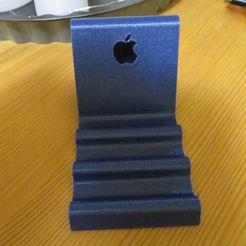 applestand_b001.jpg STL file Cell phone stand with Apple logo・Model to download and 3D print