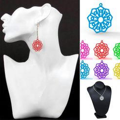 Snowflake.jpg Fichier STL Collier / Boucles d'oreilles flocon de neige・Modèle à télécharger et à imprimer en 3D