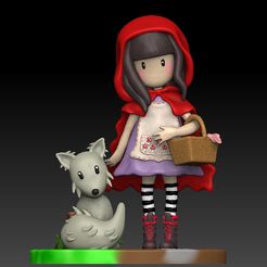 1ca.jpg 3D file Santoro red riding hood model 3D for print・3D print design to download