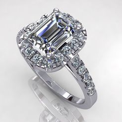 1.jpg STL file Diamond Wedding Ring R57・Model to download and 3D print