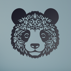 Panda-2.png Archivo STL Arte mural Panda・Idea de impresión 3D para descargar
