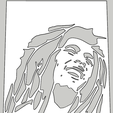 Bob Marley 01.PNG Stencil Bob Marley