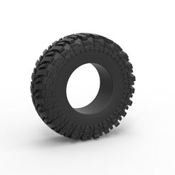 1.jpg 3D file Diecast offroad tire 91 Scale 1:25・3D printing design to download