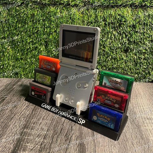 🕹️ GAMEBOY ADVANCE SP HOLDER WITH 6 CARTRIDGES CASES・ STL File for 3D ...