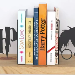 Captura.png STL file Harry Potter Book Holder, Bookend・Model to download and 3D print