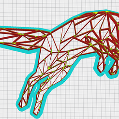 renard-2.png Free 3MF file Origami fox silhouette・3D printer model to download