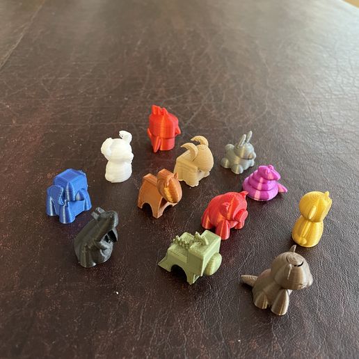 Chinese Zodiac Animal Meeples