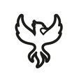 Phoenix.png Phoenix Cookie Cutter STL File - 4 inches
