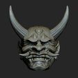 7.jpg Hannya Mask Pendant Magnet 7 Oni Mask Samurai Mask 3D print model