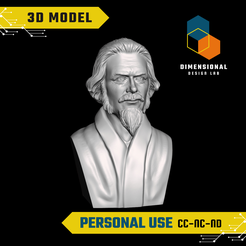 Alan-Watts-Personal.png 3D Model of Alan Watts - High-Quality STL File for 3D Printing (PERSONAL USE)