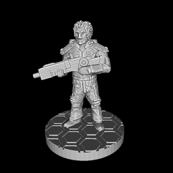 Space-Soldiers-Messy-Hair.png STL file Messy Hair Space Soldier・3D print object to download