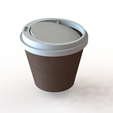 cafechico.png PAPER CUP OF COFFEE SHAPE TRASH BIN WITH SWING LID