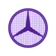 Merc engine cover badge v1.stl Mercedes Engine cover badge 80mm
