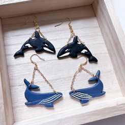 346119438_2299414973575378_3663364072152676219_n.jpg STL file Set of 16 Humpback Whale and Orca/Killer Whale POLYMER CLAY CUTTERS, with detailed imprinting, SHARP cutting edge! whimsical ocean sea animals for keyrings, jewelry, etc・3D printer model to download