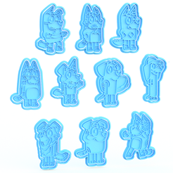 Screenshot_3.png 3D file Bluey cartoon cookie cutter set of 10・3D print design to download, roxengames