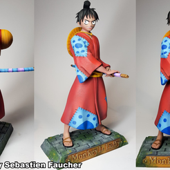 jhgfjfhjgfj.png STL file Luffy Japan World Fan Art - One Piece・3D printable model to download