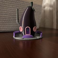 MAISON DE FÉE MIGNONNE V7 - L'AUBERGINE ! Pas besoin de support !