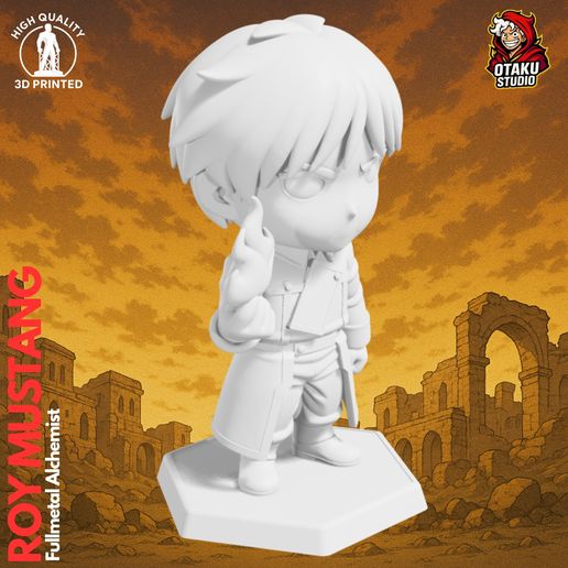 432.jpg Chibi Roy Mustang - FullMetal Alchemist FAN ART 3D Model
