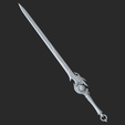 Render7.png Genshin Impact Zibai Sword 3Dprint