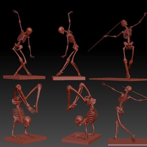 ♂️ Male and Female Poseable Skeleton・ STL File for ・Cults