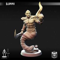 3D Printable Genie / Djinn - Samira the Genie ( Female Djinn