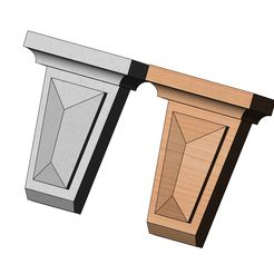 Tapered-neoclassical-decorative-corbel-00.jpg Fichier STL Modèle d'impression 3D d'un corbeau et d'une console décoratifs néoclassiques effilés・Modèle à imprimer en 3D à télécharger